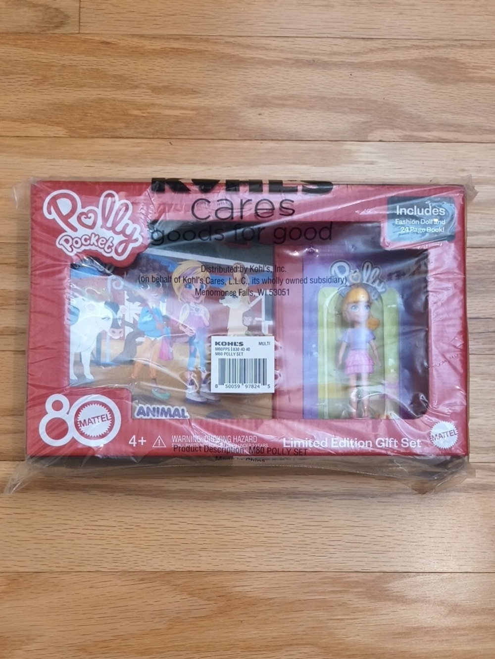 Kohl's Polly Pocket Limited Edition Pink Doll & Animal Set Ages 4+ NWT